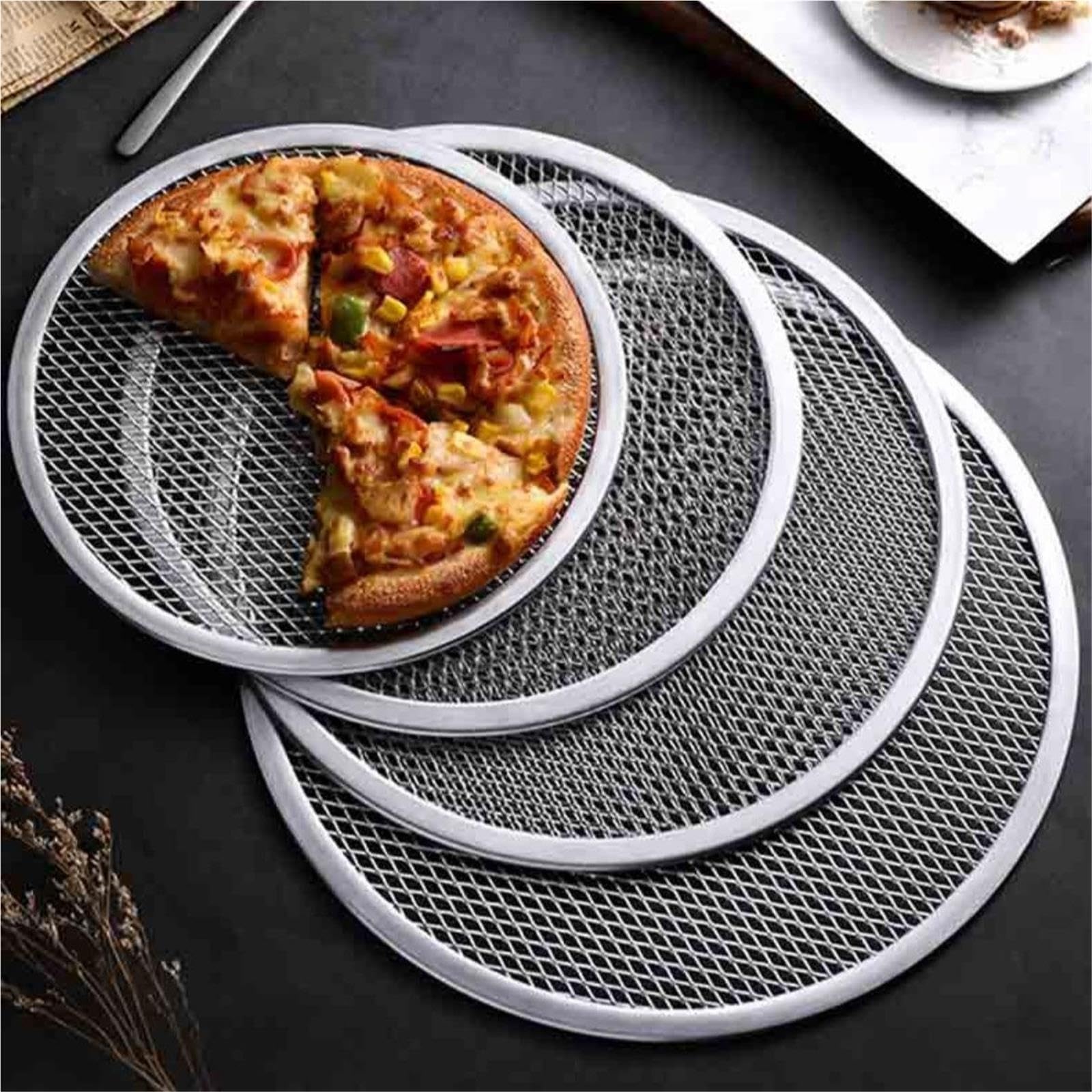 Bandeja for pizza de aluminio 3 piezas Para Pizza