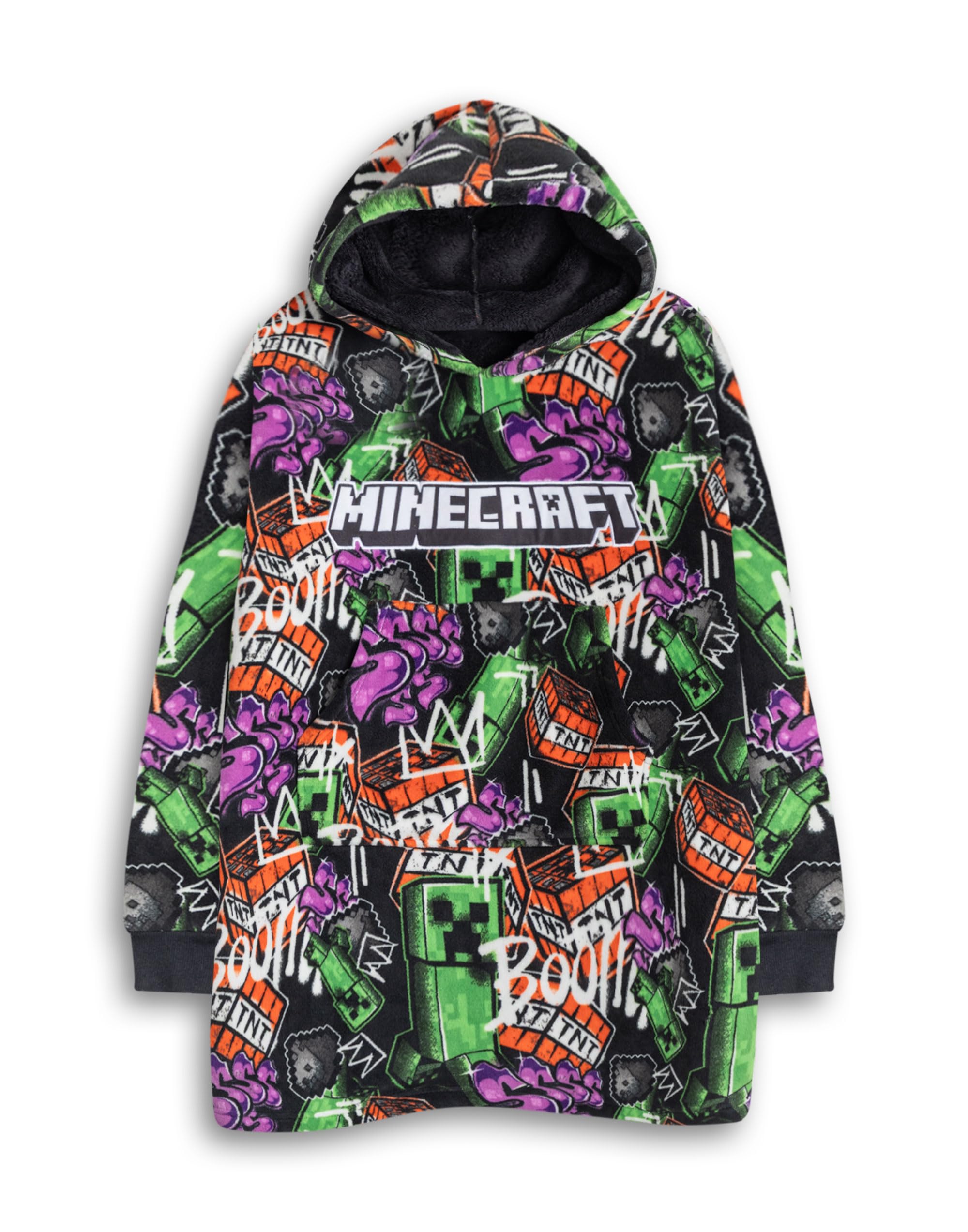 Minecraft Blanket Hoodie (Boys Multicoloured)
