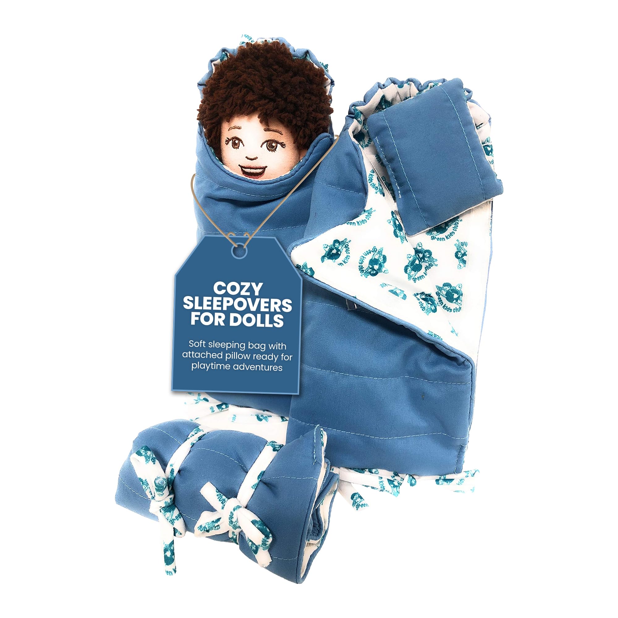 Doll Sleeping Bag with Attached Pillow It can fit Small Dolls or use with Our Doll Collection Victor