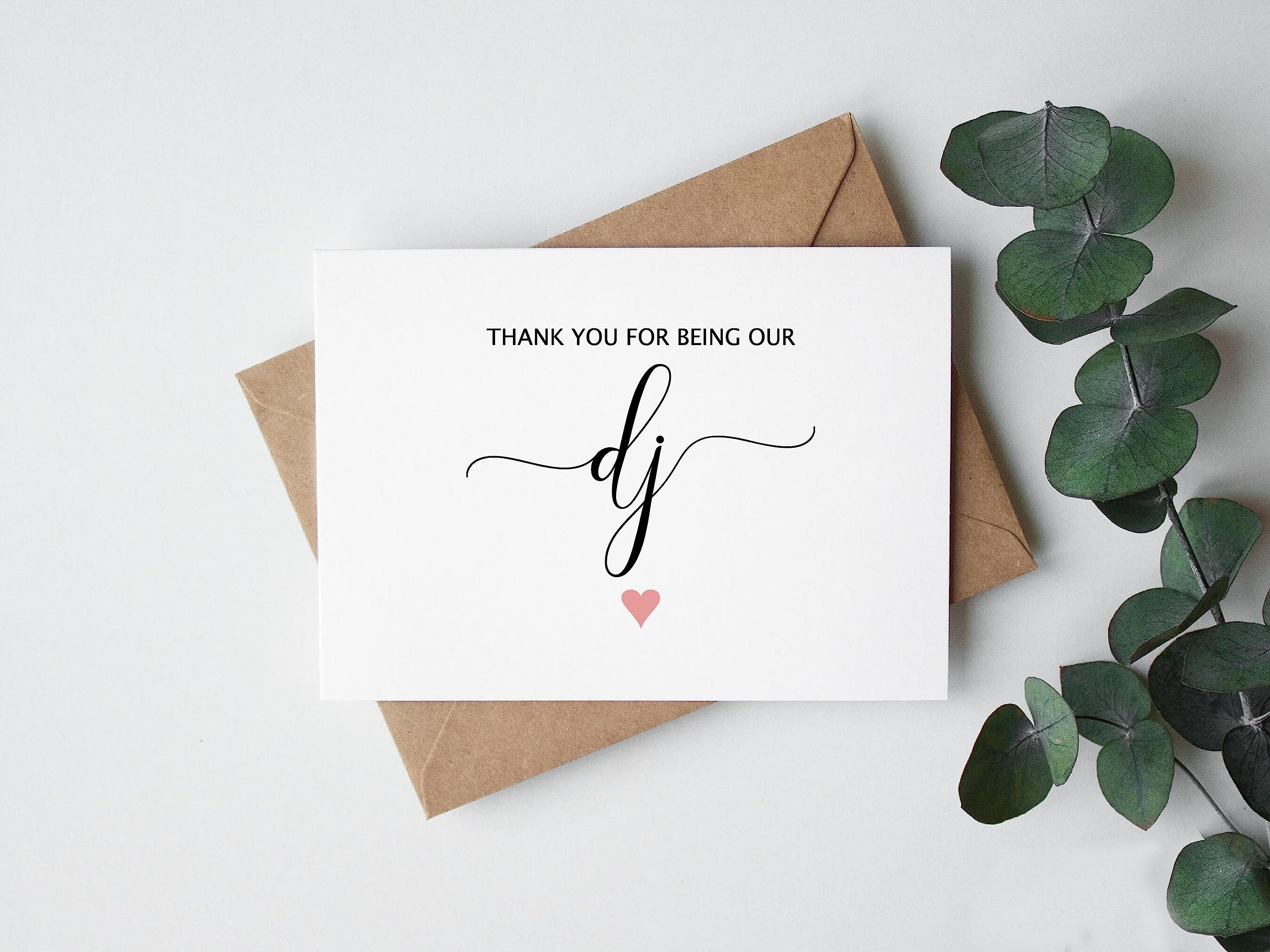 GreenStar Gifts Thank You For Being Our Dj Card - Dj Thank You Card - Bridal Party Wedding Card - Dj Appreciation Card - Funny Wedding Party Card