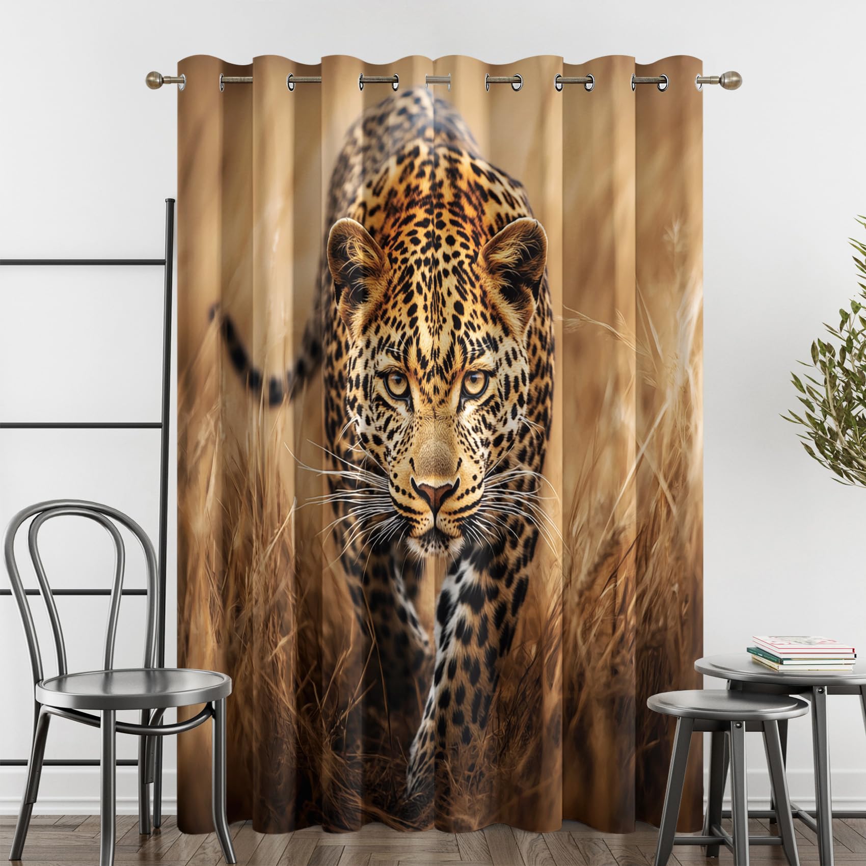 Rideaux thermiques à oeillets pour salon : créez une ambiance savane africaine chaleureuse
