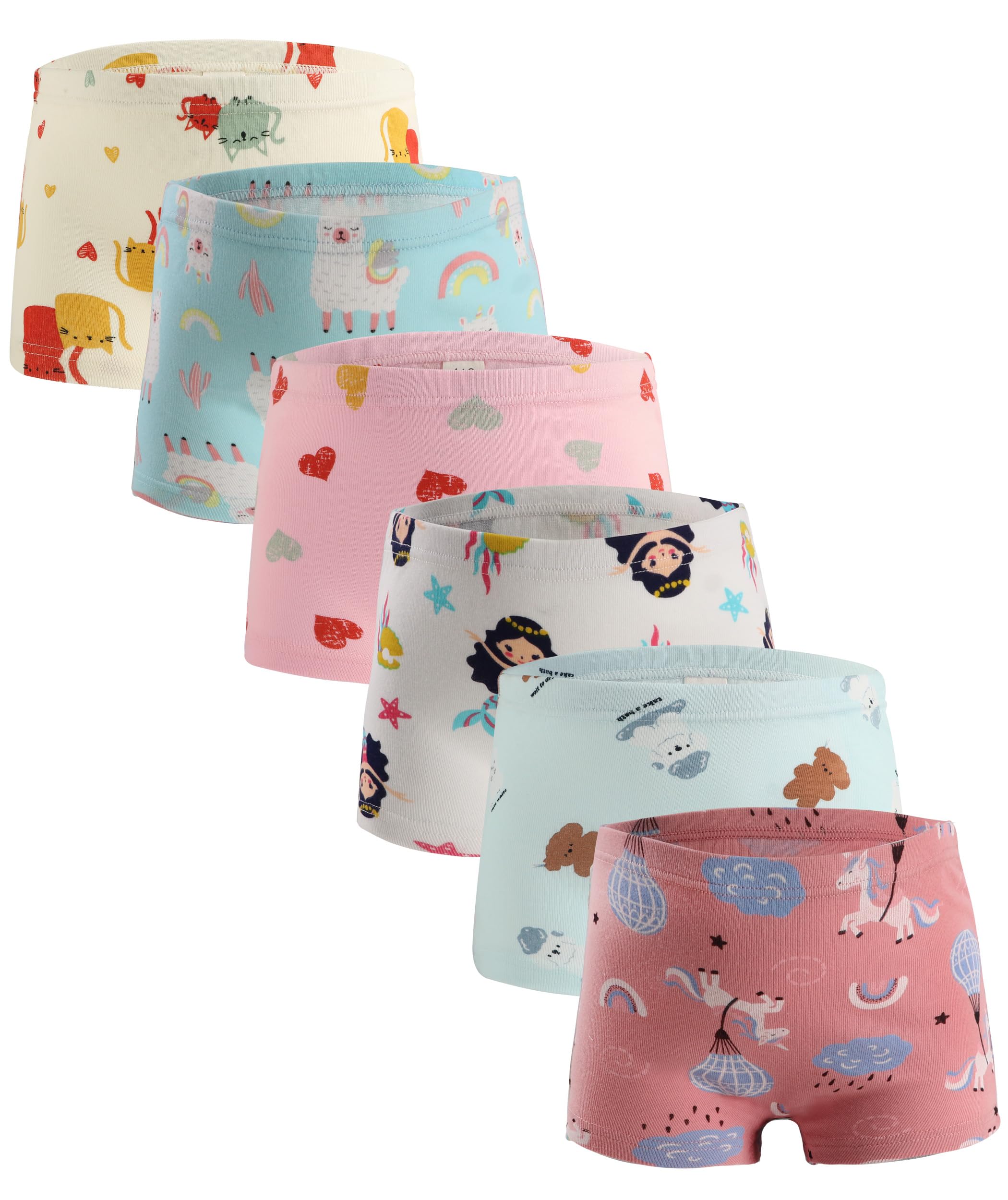 Boboking Girls'Soft Cotton Boyshort Underwear Little Kids Panties