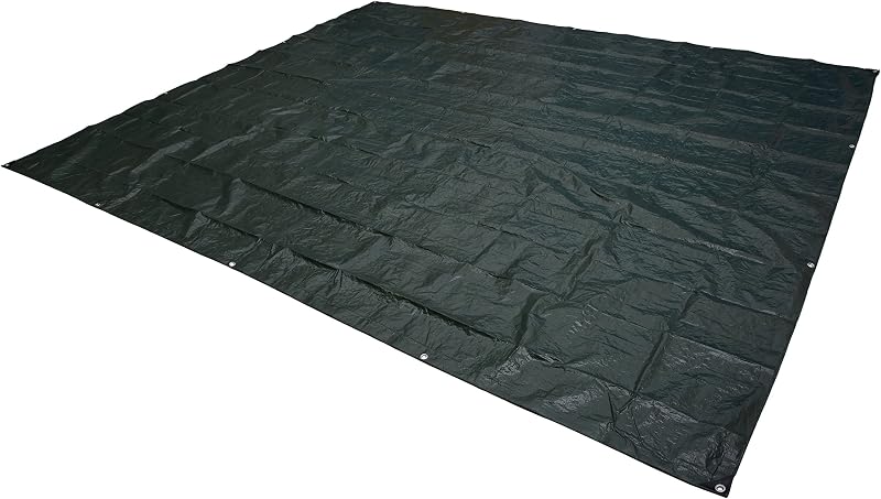Amazon Basics Waterproof Multipurpose Camping Tarp with Reinforced Corners and Edges, Protective Cover, 9.5 x 11.3 Feet, Dark Green
