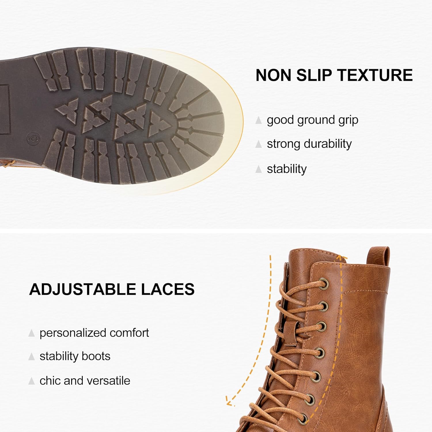 Vepose Women's Combat Ankle Black Flat Boots, Military Fashion 925 Booties Inner Zipper - Image 8