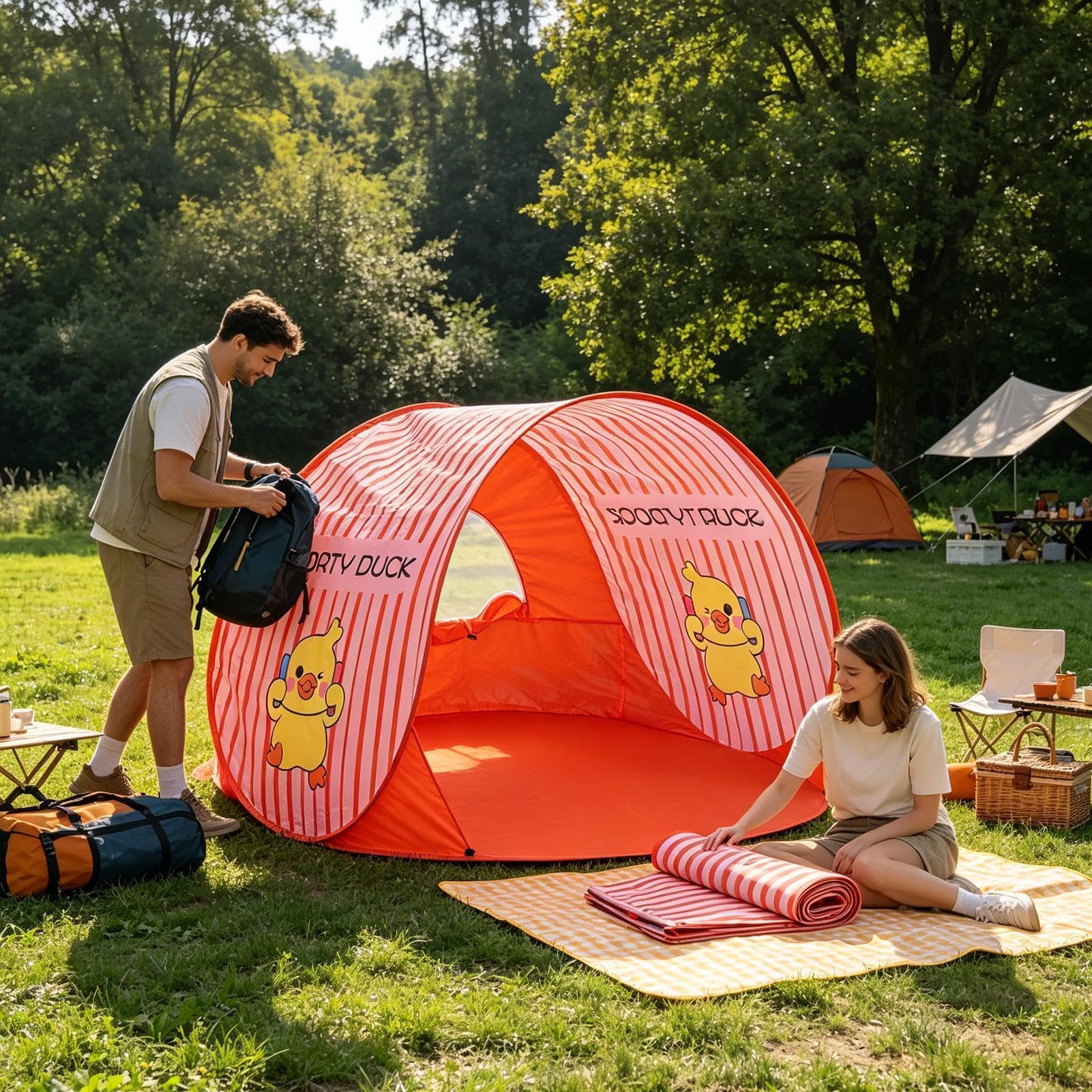 Namiot plażowy schronienie przed słońcem, ochrona przed promieniowaniem UV, przenośny, łatwy na zewnątrz, plaża, schronienie, namiot kempingowy, do parku, podwórka, patio, trawnika, na lato, imprezę