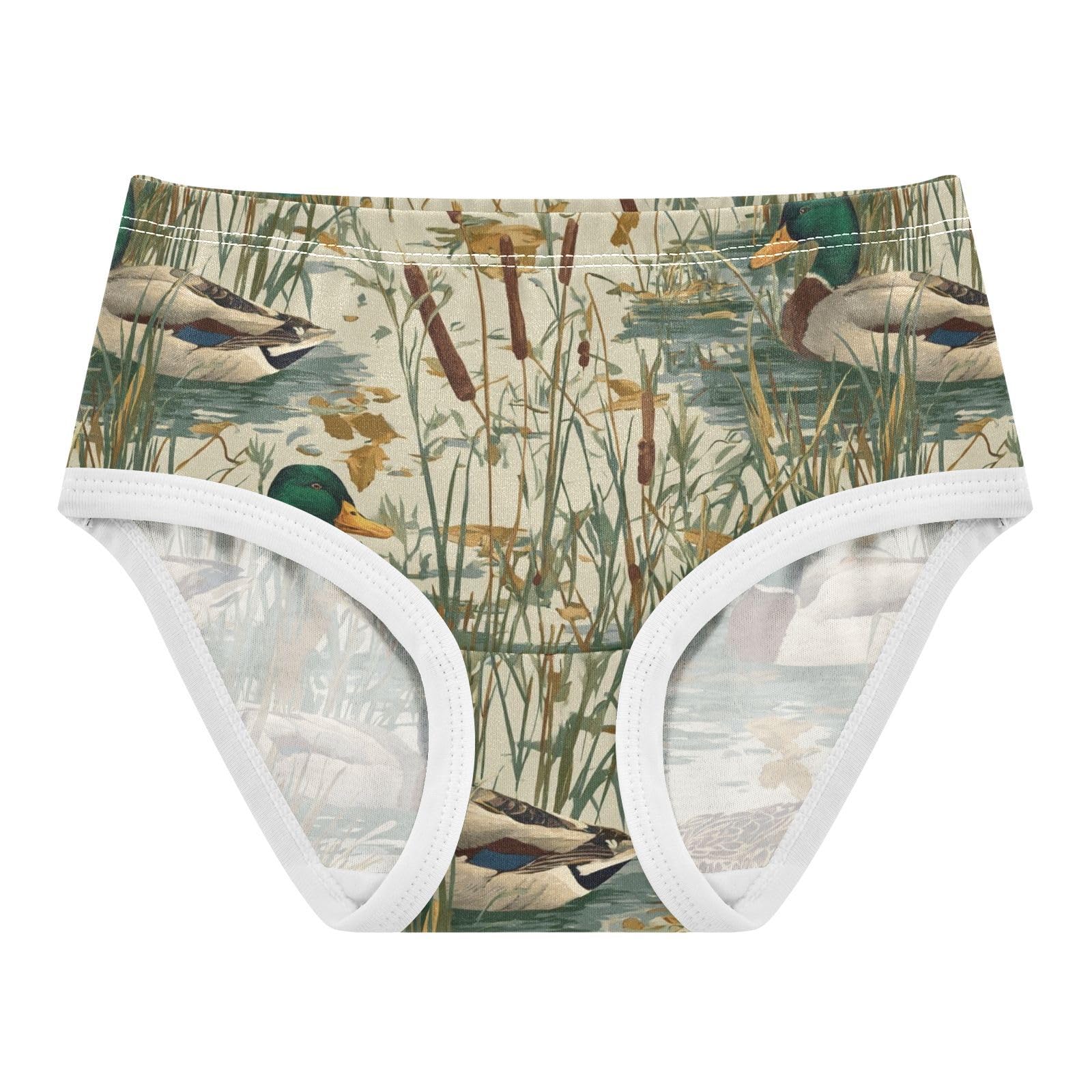 Wusikd Duck Pond Wild Animals Girls Underwear Cotton Girls Briefs Soft Toddler Underwear 2T