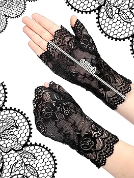 Amazon.com: Geyoga 4 Pairs Women's Lace Gloves Fingerless Floral