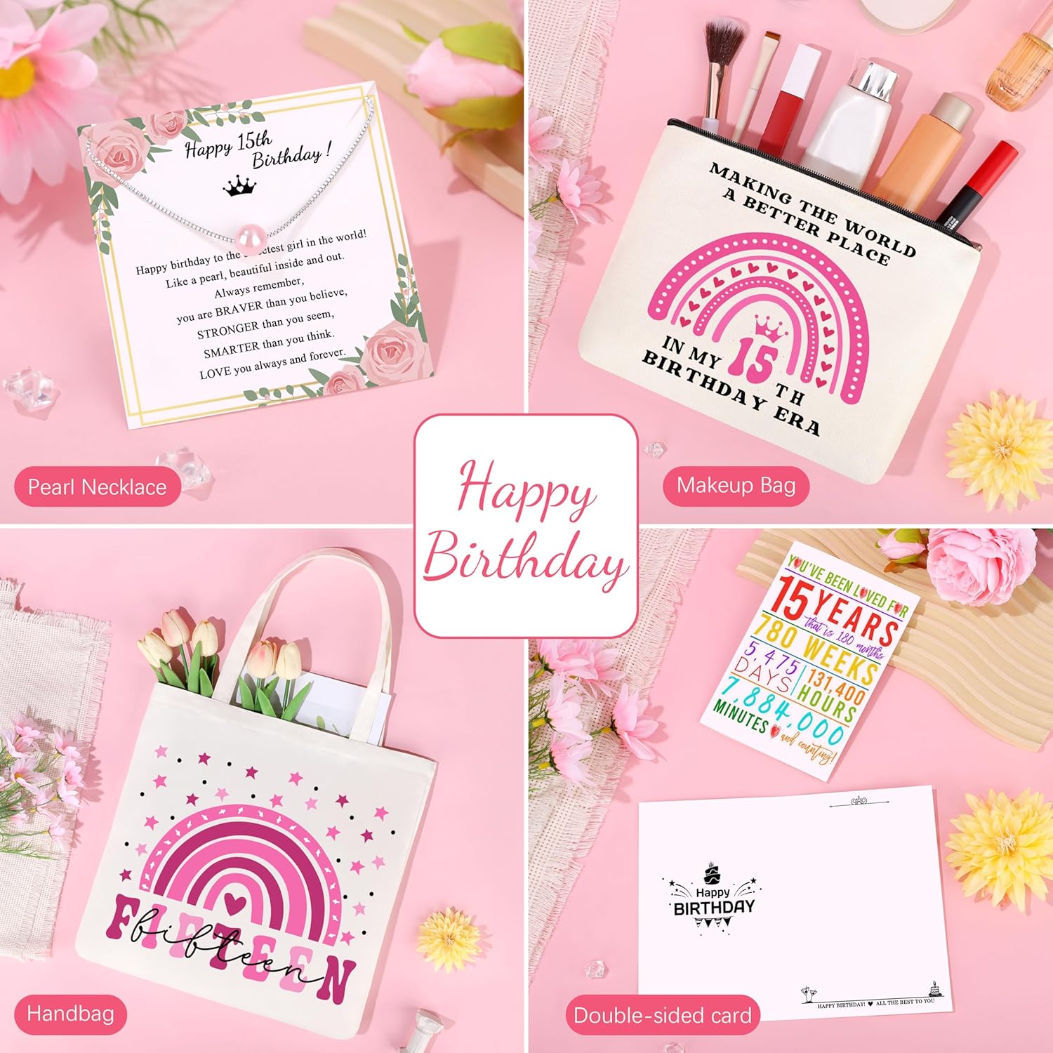 15 Year Old Beautiful Teen Girl Gift Ideas, Birthday Gifts for 15 Year Old Beautiful Teen Girl, 15th Birthday Decorations Basket of 6 - Image 7