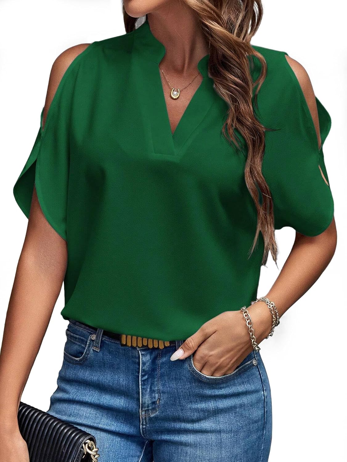 Narecte Womens Tops Dressy Casual,Blouses for Women Dressy Casual,Shirts for Women,Business Casual Tops Women,Summer Top