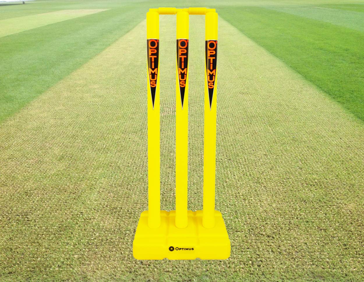 Optimus® Junior Size Plastic Cricket Stump Set (24 Inch) - 3 Stumps, 1 Base & 2 Bails - for 5 Yrs to 12 Yrs Kids Tennis Ball Cricket Match (B08WWWGVM5) Amazon Price History, Amazon Price Tracker