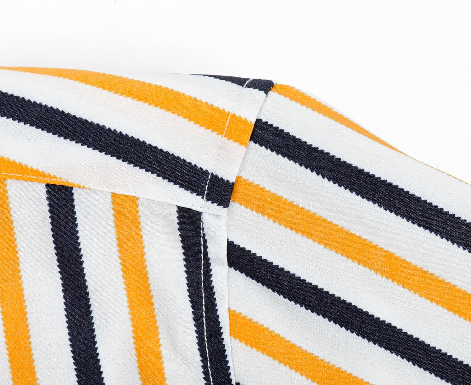 Men's Color Block Striped Long-Sleeve Button-Down Shirts, Spring Summer Comfort Vacation Casual Beach Shirt - Image 3