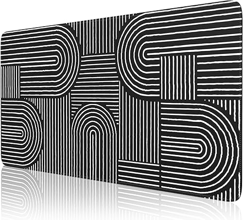 Miniatura 24 de iCasso Alfombrilla de escritorio, XXL Alfombrilla grande para mouse, con base antideslizante y bordes cosidos, para trabajo y juegos (floral verde)