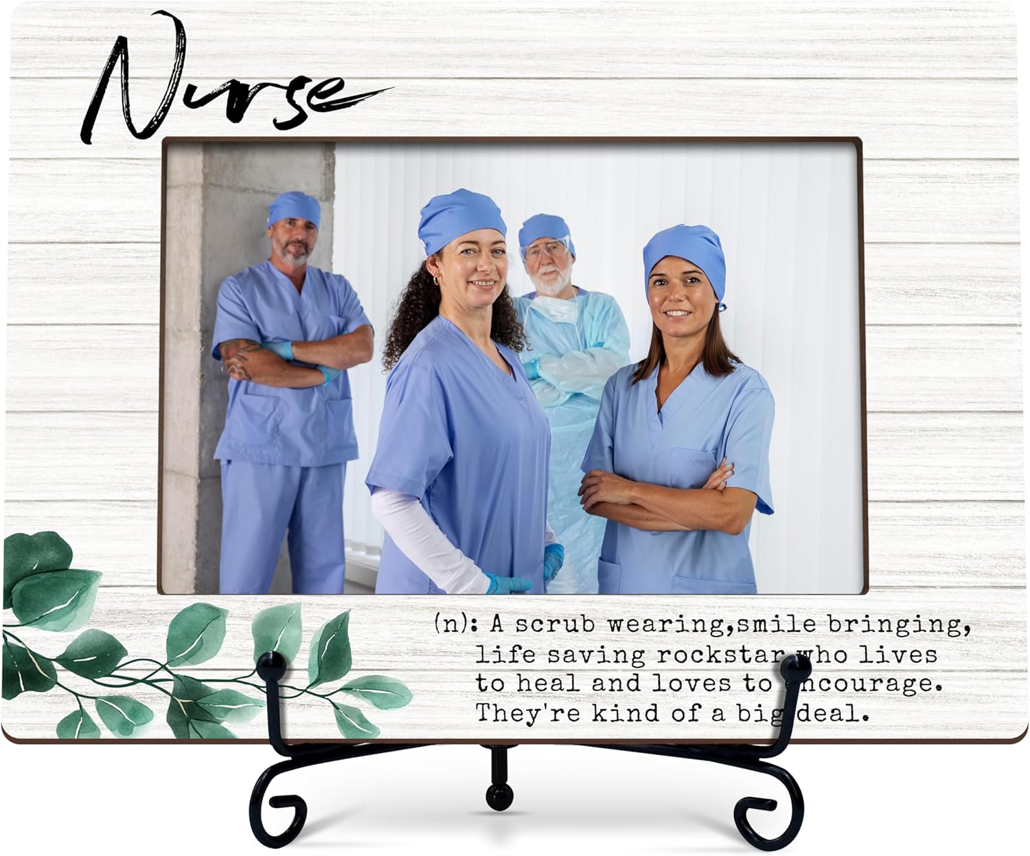 RYSMH Nurse Picture Frame, Eucalyptus Wood Photo Frame
