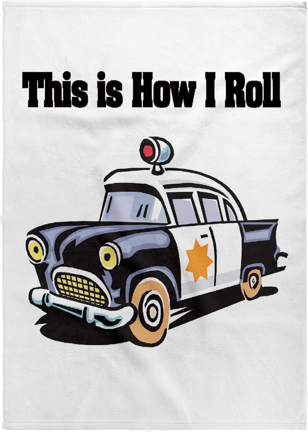 3dRose This is How I Roll Police Cop Car 22x30 Bath Hand Pool Towel