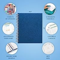Vista 54 de Legend Budget Planner & Monthly Bill Organizer with Pockets – Home Finance & Expense Tracker – Notebook for Household Budgeting (Periwinkle)