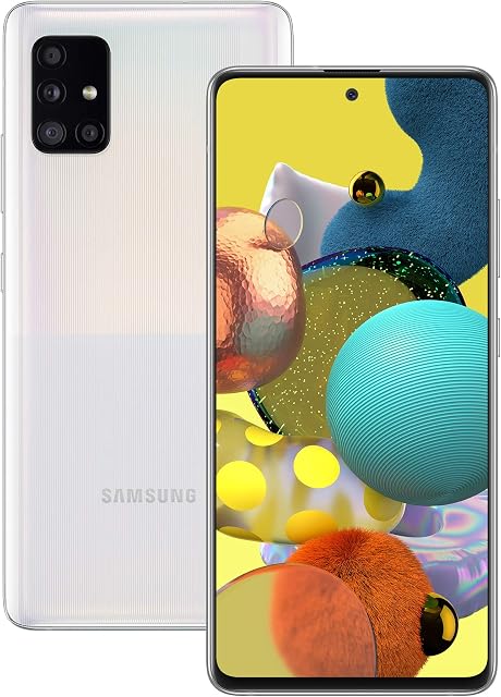 Samsung Galaxy A51 5G Prism Cube White Android Smartphone, SIM Free Mobile Phone, (UK Version)
