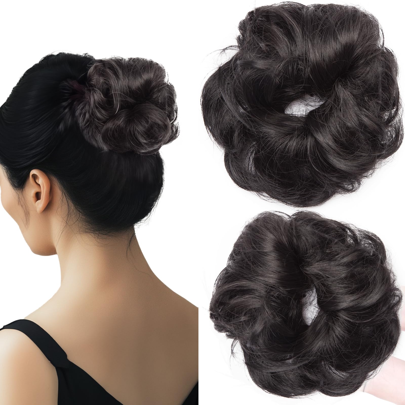 SEGOHAIR Messy Bun Hair Piece Fake Hair Bun Hair Scrunchies Bun