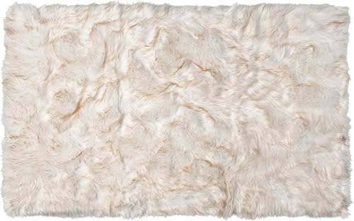 Miniatura 10 de Luxe - Alfombra Hudson de piel sintética con pelo suave y esponjoso, lavable a máquina, con respaldo antideslizante, alfombra de área libre de