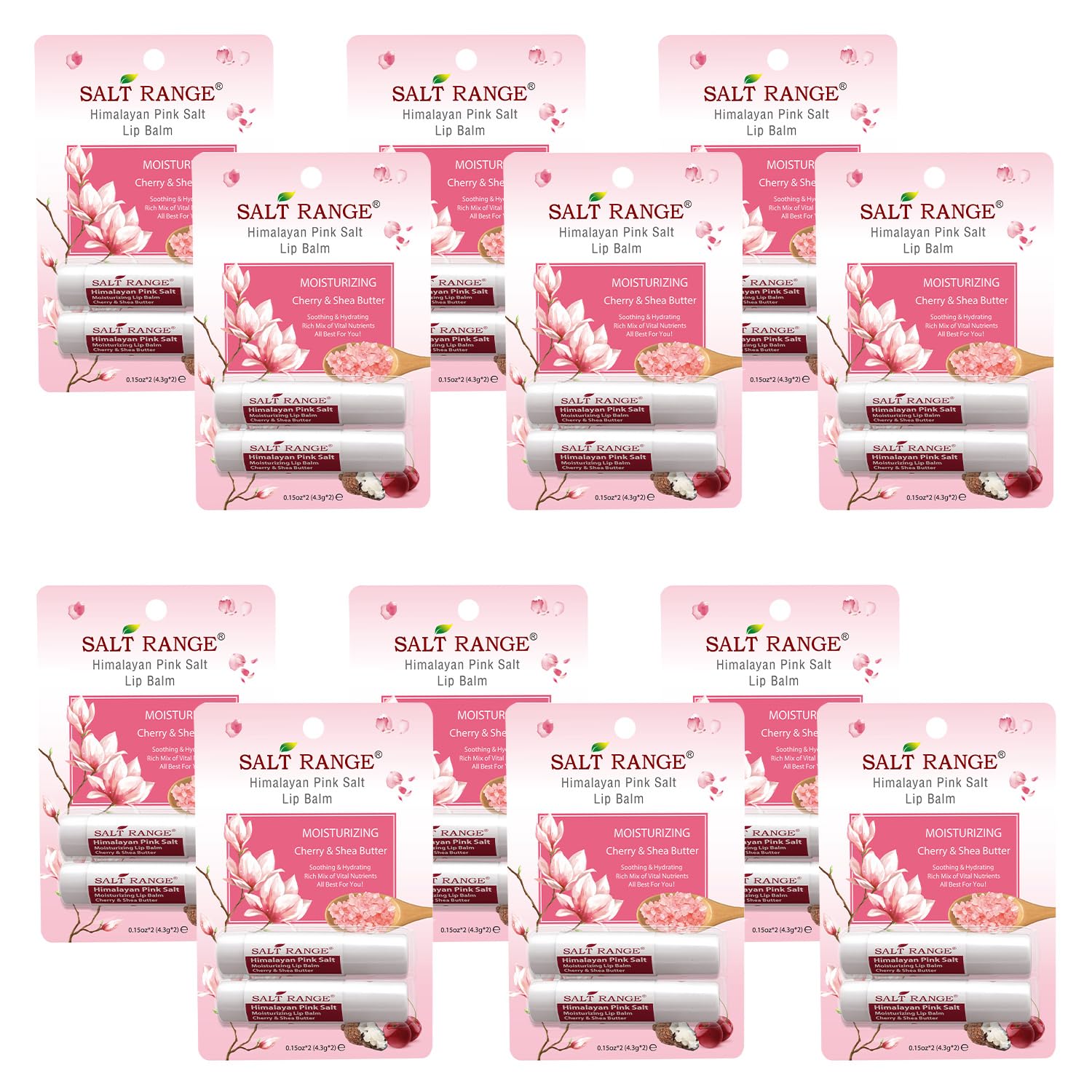 Salt Range Lip Balm with Cherry Shea Butter Hydrating and Soothing Lip Moisturizer for Deep Nourishment Organic Chapstick