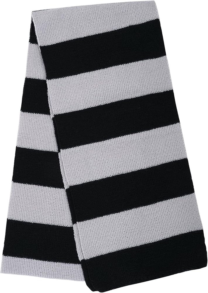 Amazon.com: Dxhycc Black and Gray Striped Scarf - Soft Knit