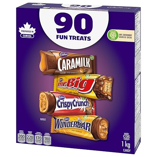 Miniatura 6 de Cadbury Fun Treats Chocolate, 90 unidades - Wunderbar, Mr. Big, Caramilk, Crujiente Crujiente Importado de Canadá