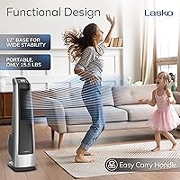 Vista 5 de Lasko Ventilador oscilante de alta velocidad U35122 con control remoto