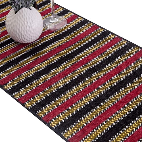 Miniatura 3 de rockcloud Camino de mesa colorido a rayas, mezcla de algodón, decoración para bodas, baby shower, cumpleaños, vacaciones, eventos, fiestas y fiestas