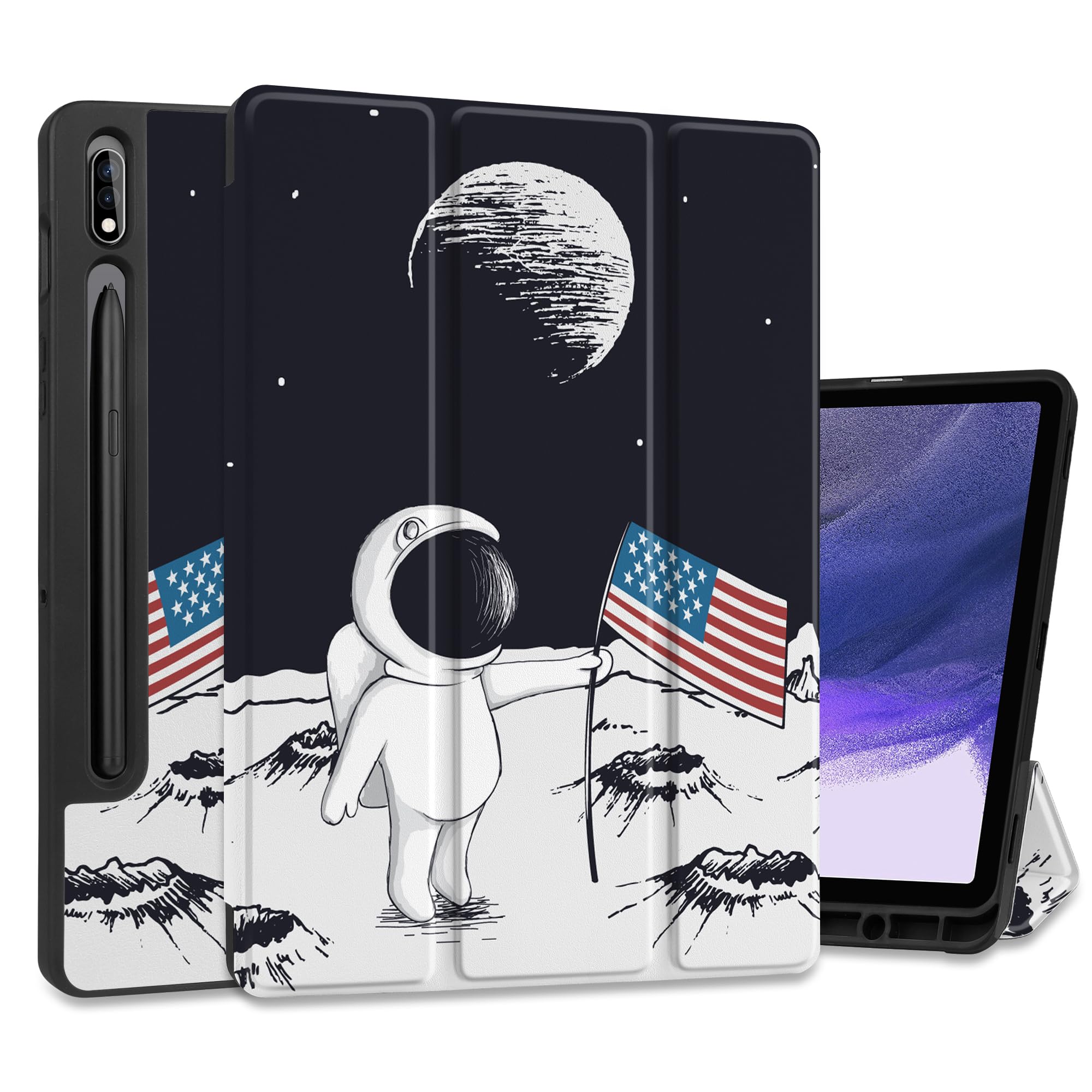 Yebiseven Case for Samsung Galaxy Tab S9/Tab S9 FE 11 inch 2023 Released SM-X710/X716/X718, Tablet Case with Auto Wake/Sleep & Soft TPU Back Cover & S