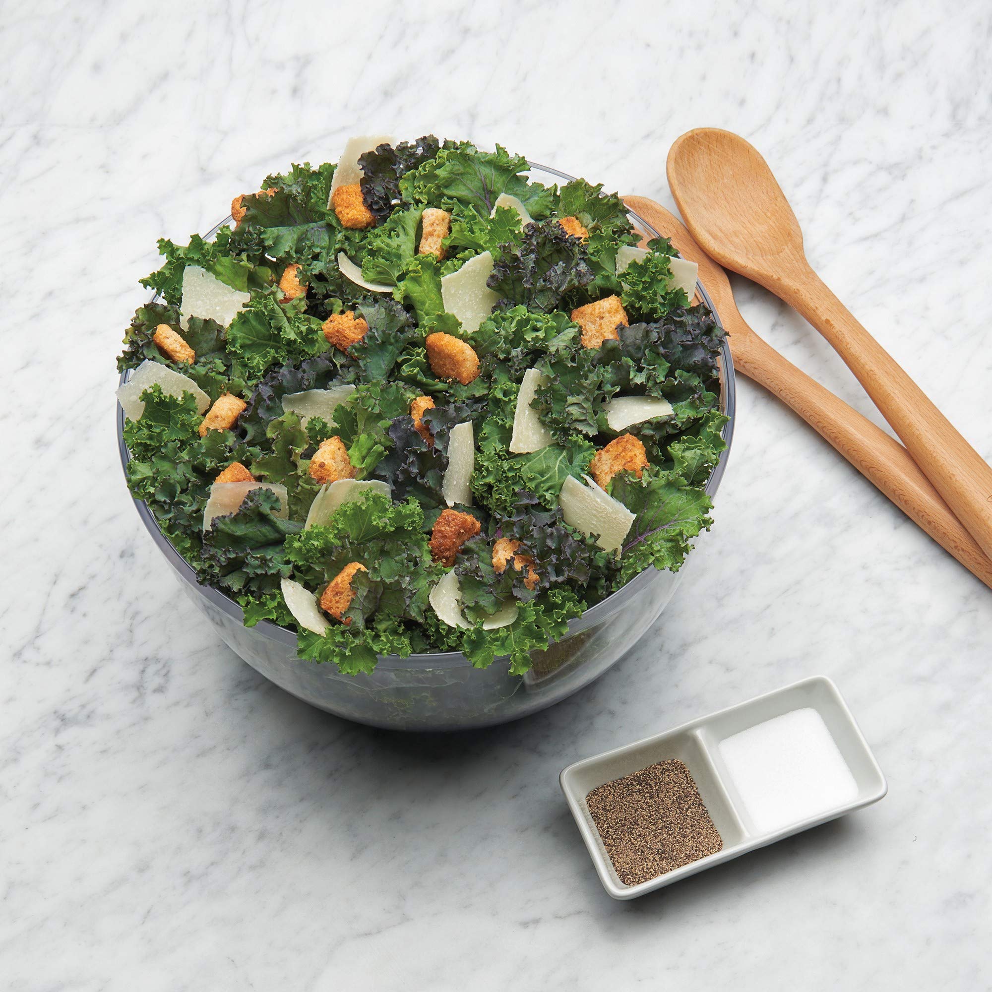 OXO Good Grips Salatschleuder mit Sieb und Deckel, grün – zum Trocknen von Salat