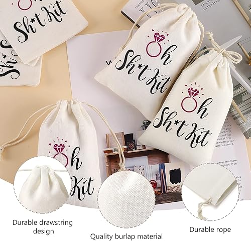 Miniatura 3 de Hopttreely 20 bolsas para kit de resaca, regalos de despedida de soltera con cordón, bolsas de despedida de soltera de 4 x 6 pulgadas para