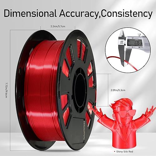 Miniatura 3 de Filamento de impresora PLA 3D de 0.069 in (1.75 mm), carrete de 2.2 lbs (1 kg) de material de impresión 3D, apto para la mayoría de impresoras FDM