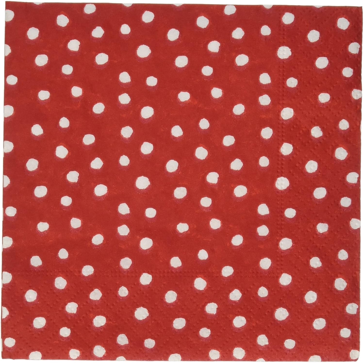 Entertaining with Caspari Small Dots Cocktail Napkins, Red