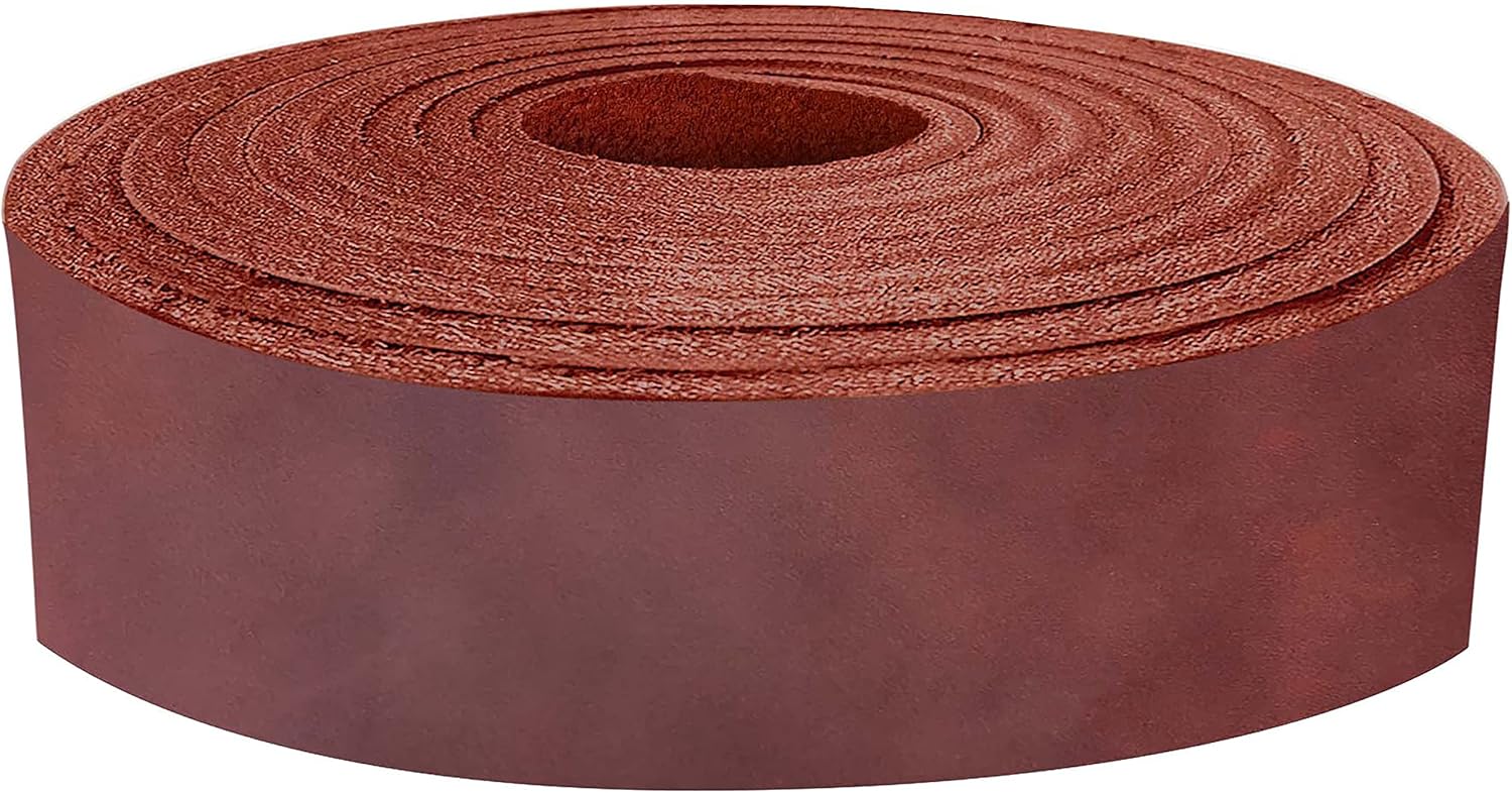 ELW 5-6 oz (2-2.4mm) Cognac Straps, Belts, Strips 2.5" Wide X 60" Length (6.4cm x 1.52m) Full Grain Leather Crazy Horse Belt Medium DIY Craft, Pet Collars, Blanks, Accessory, Jewelry, Wrapping