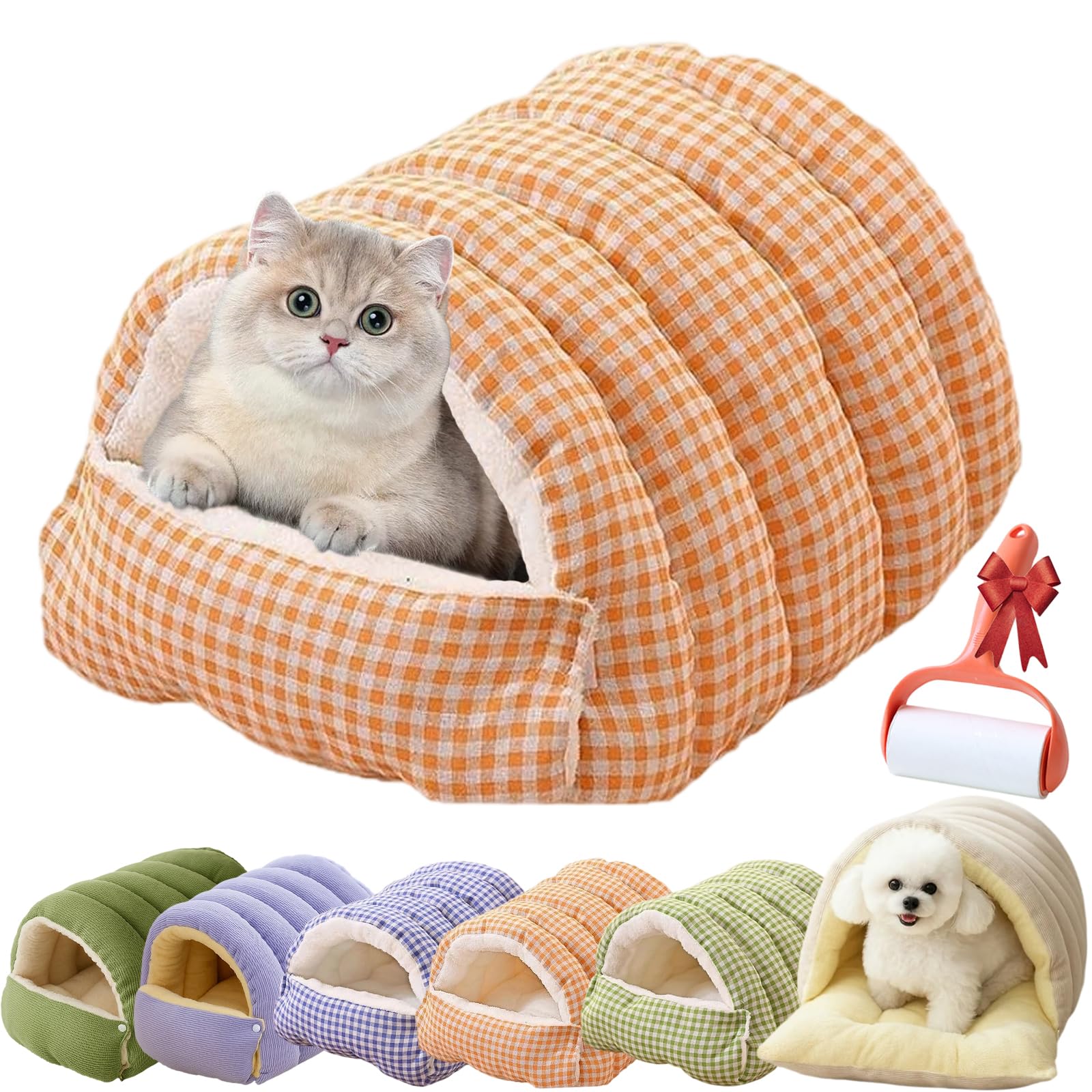 Lit d'hiver CutyPet Cocoon pour chat avec coussin lavable amovible L