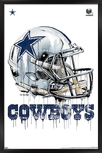 Miniatura 11 de Trends International NFL Dallas Cowboys - Póster de pared con casco de goteo 20, 22.375 x 34 pulgadas, versión premium sin marco