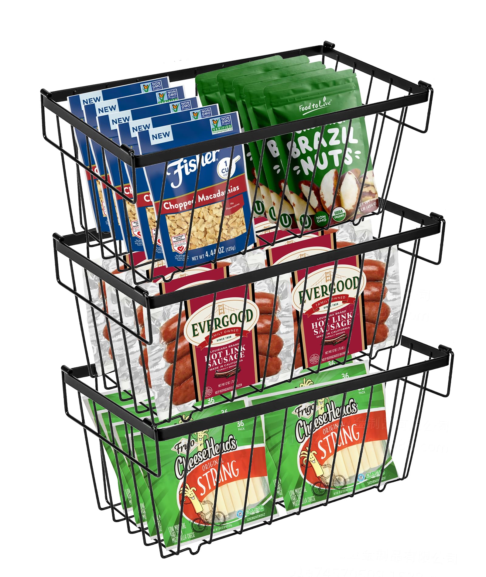 Set Di 4 Contenitori Per Frigorifero Con Maniglie, Robusti E Trasparenti Organizzazione Per Cucine Frigorifero Armadietti Ripostiglio 98840359