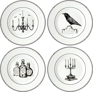 Lenox 891431 Vintage Halloween 4-Piece Dessert Plate Set, Halloween - Buy now