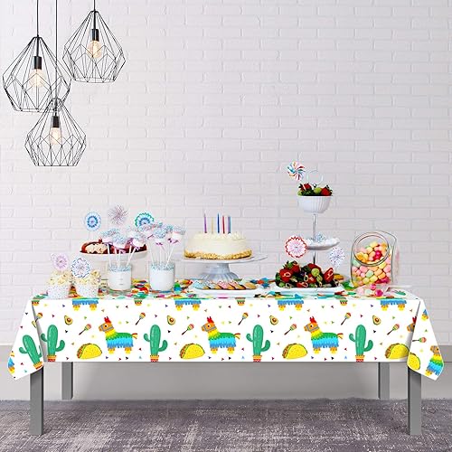 Miniatura 3 de 3 manteles de decoración de mesa del Cinco de Mayo, suministros para fiesta de cumpleaños mexicana, accesorios de regalo, cactus y tacos de plástico