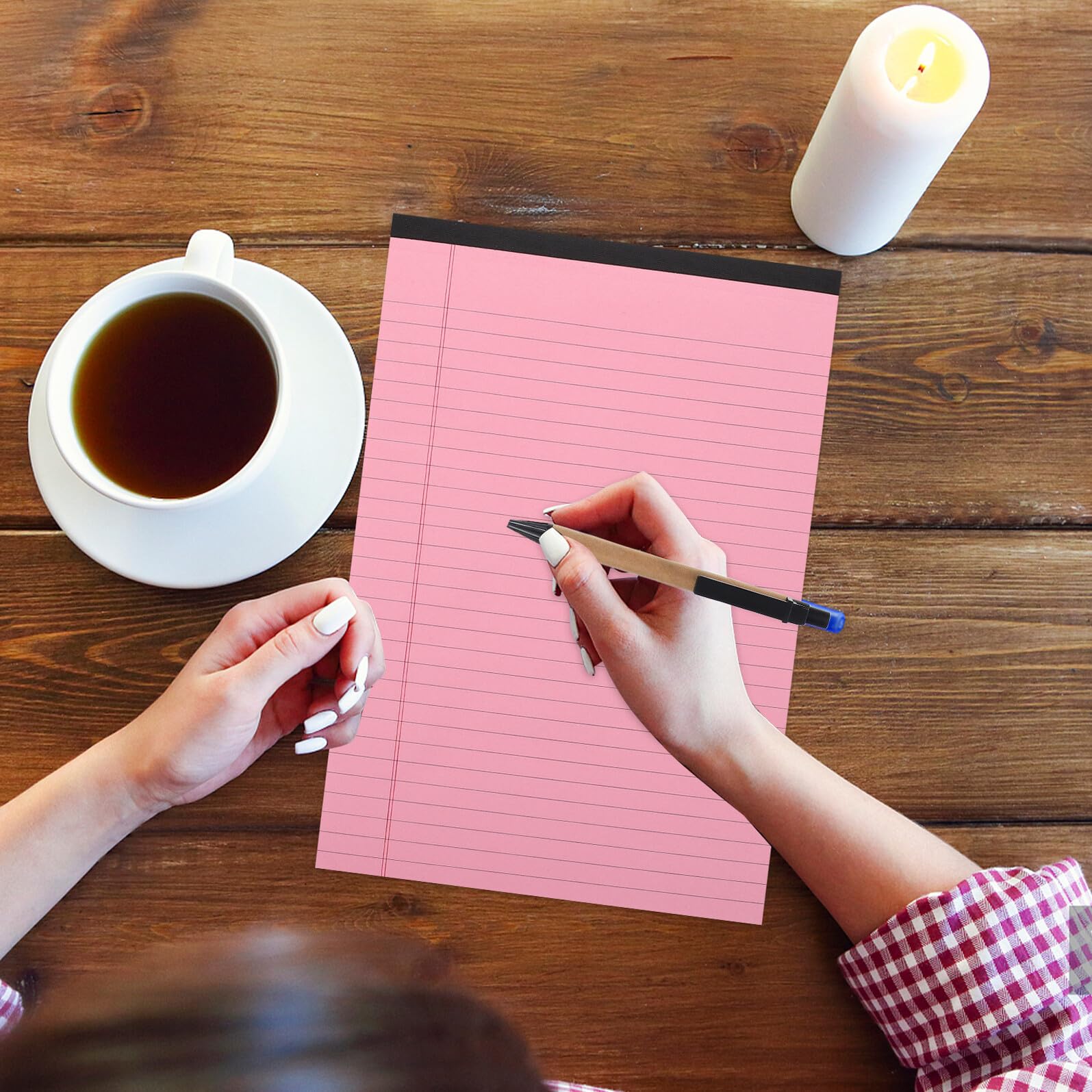 Gatuida 4 Stück Teiliges Notizblock Liniertes Reißpapier mit Organisations-Register Abreißbar Robustes Papier für Büro Schule Studium und Zuhause