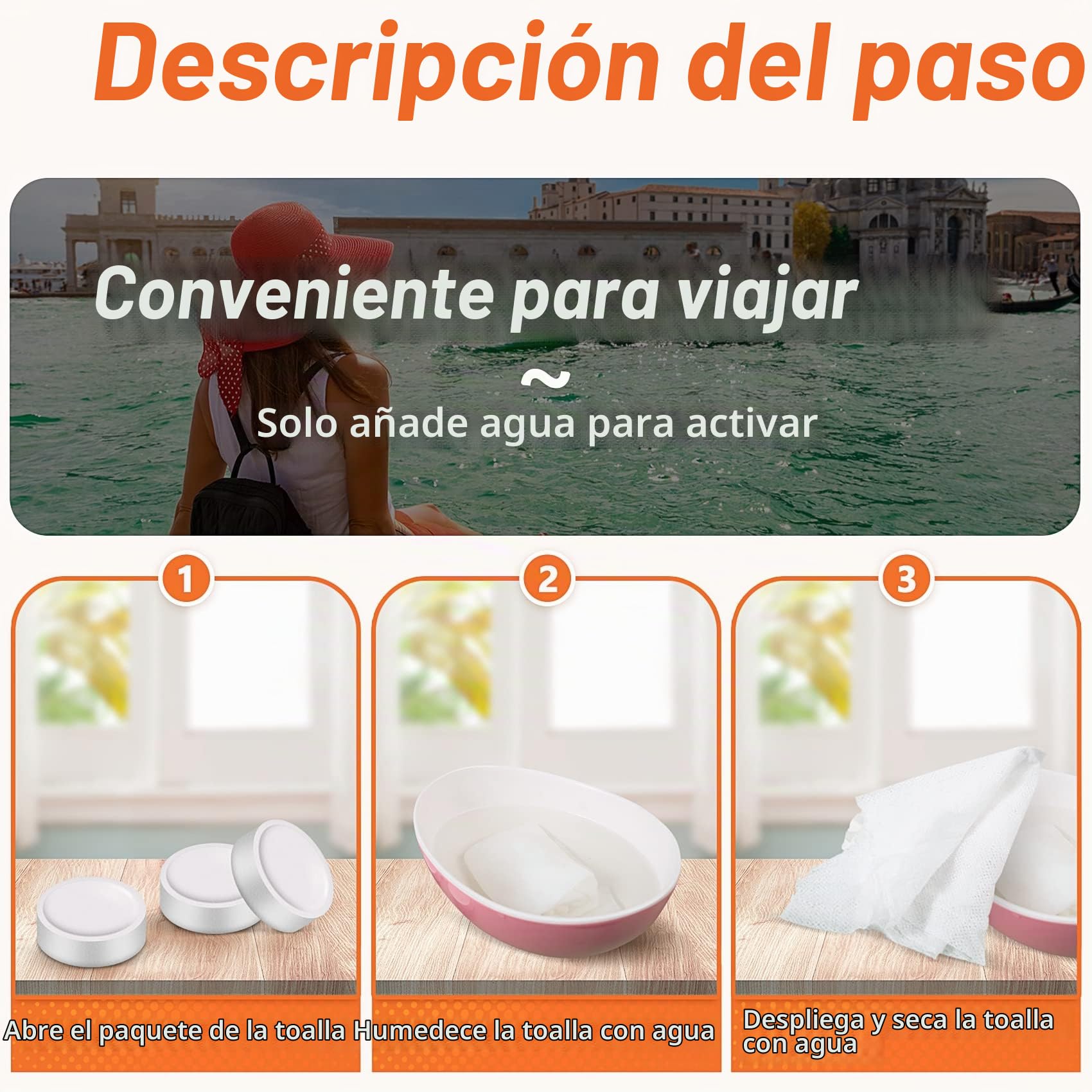 Toallitas Desechables de Toallas Comprimidas de AlgodóN Suave MáGico de 500 Piezas Tableta de Tejido de Viaje