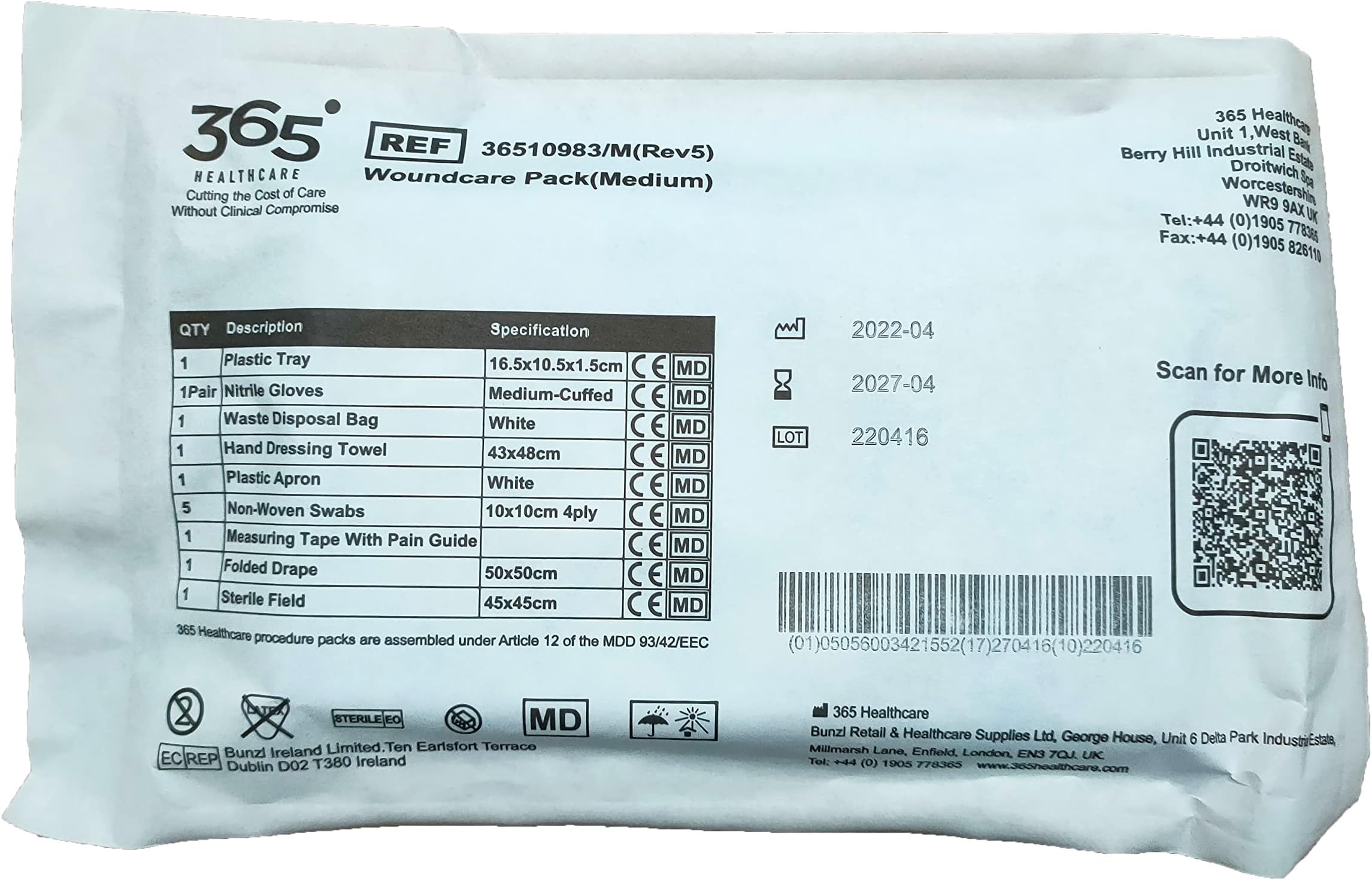 Wound Care Pack Medium - Pack of 10