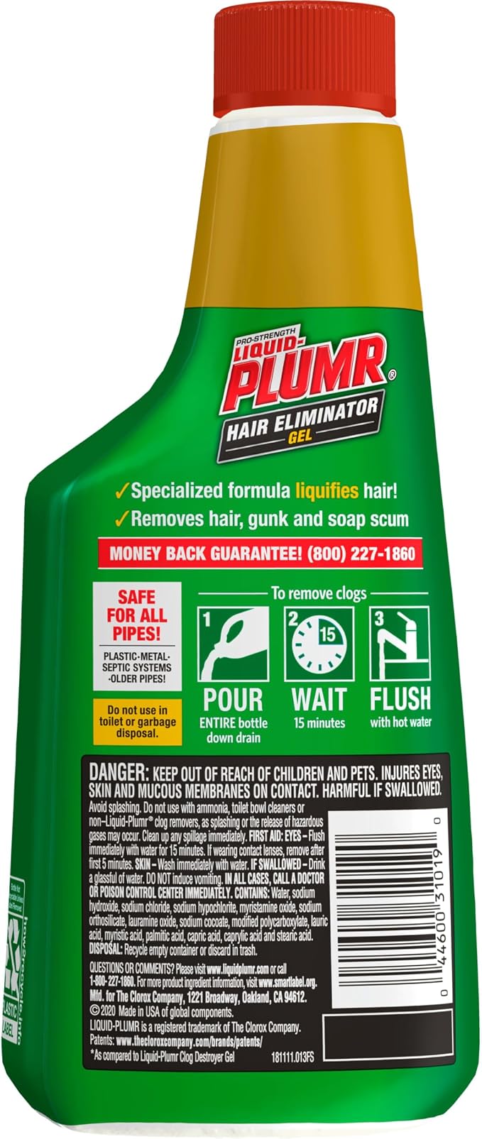 Gel Eliminador de Cabello y Destapacaños Liquid-Plumr 16 fl oz miniatura 8