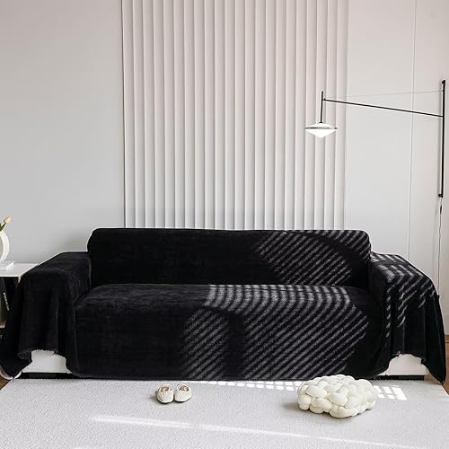 Miniatura 10 de VClife Funda para sofá de rizo francés resistente al agua, funda de sofá simple beige tostado gris retazos para sofá de 2 a 3 asientos, protector de