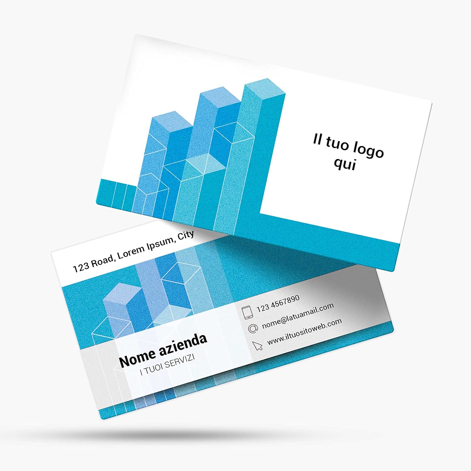 Biglietti da visita personalizzabili in cartoncino Premium, colori