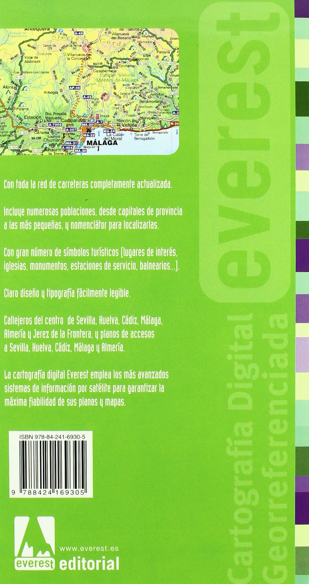 Mapa de carreteras de Andalucía. Escala 1:600.000 (Mapas provinciales / serie verde)