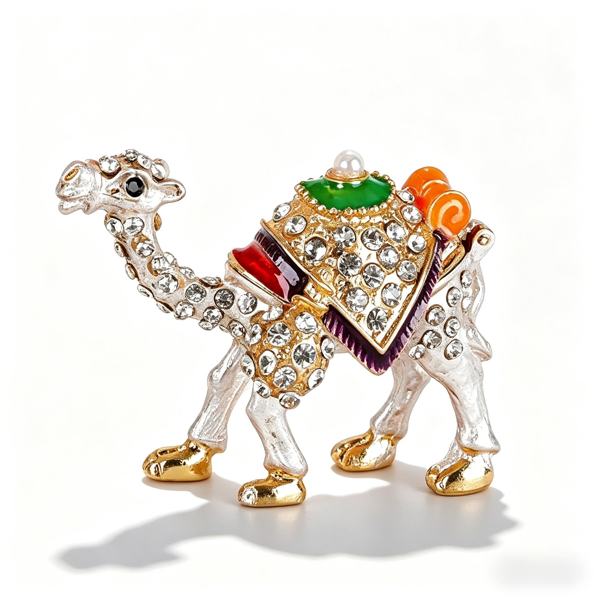 Amazon.com: Camel Figurine Jewelry Box Adorned with Enameled