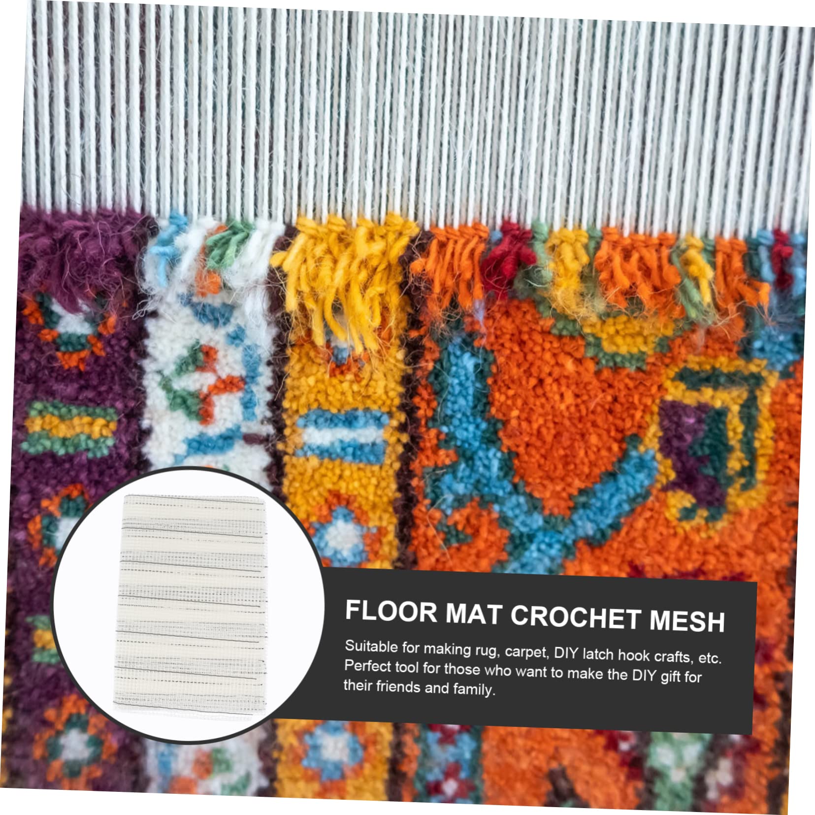 CIMAXIC DIY Carpet Sheet Fabric Crochet Mesh for Rug Making and Craft Projects