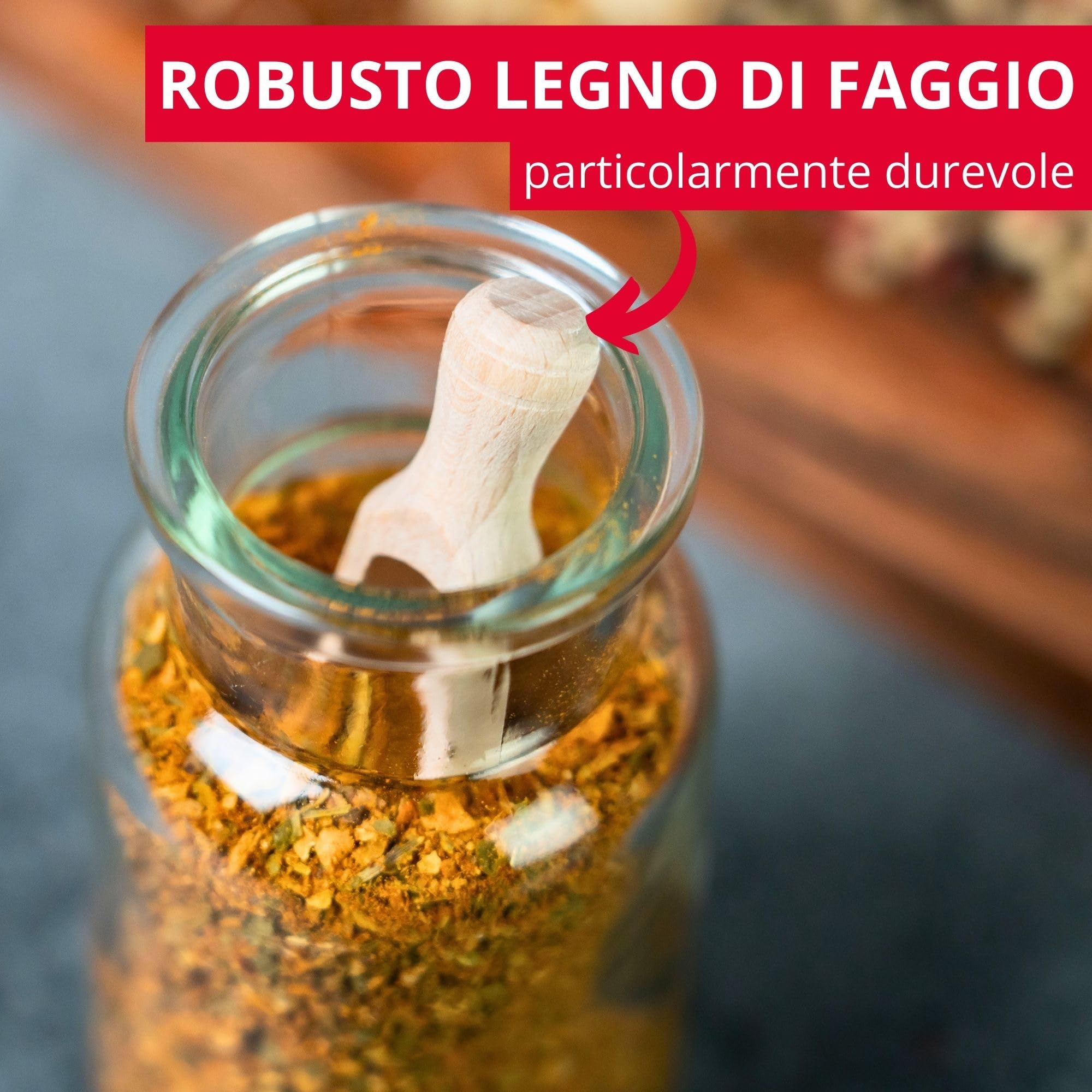 Set 3 Palette Per Spezie Westmark - Legno Di Faggio, Misura Midi, Marrone Chiaro, Per Sale, Pepe, Caffè - Foto 2