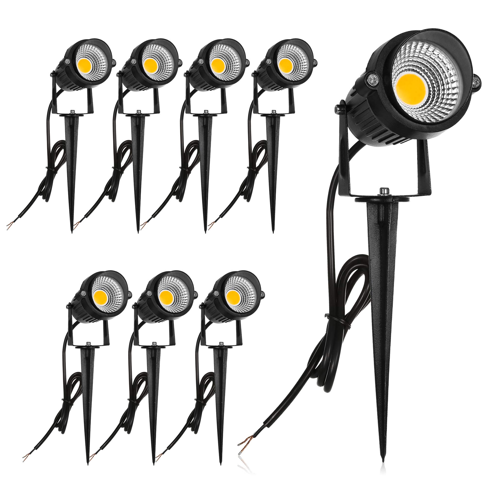 Hykolity 12V Low Voltage Outdoor LED Landscape Spotlight, 7W 300LM