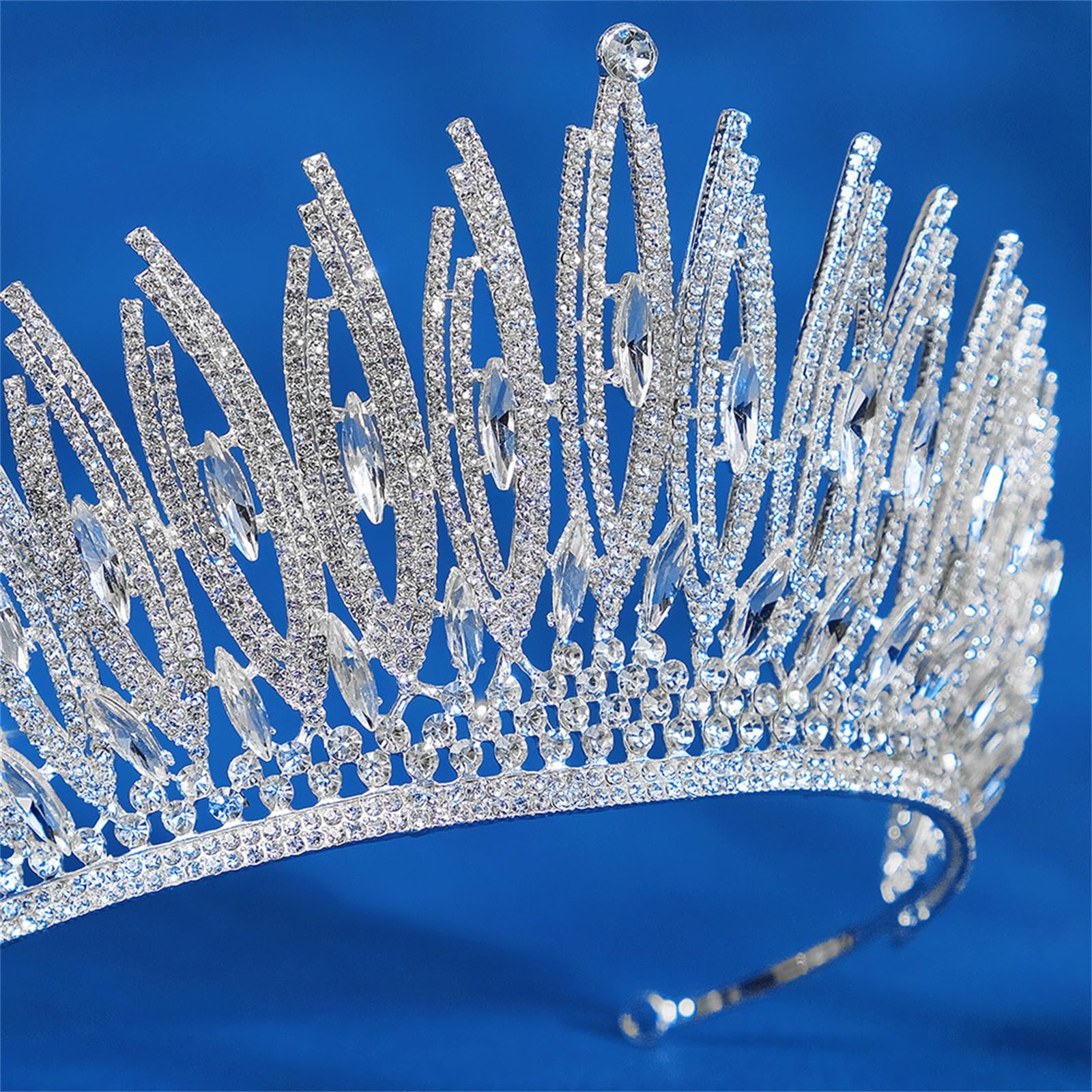 Corona di Cristallo Corona di strass da sposa d'atmosfera con corona principessa lusso per la festa